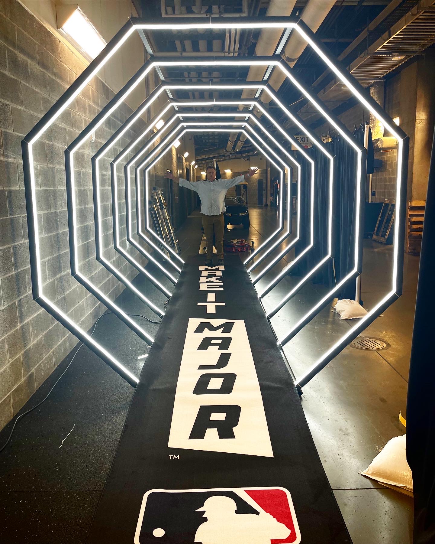 octagon tunnel for MLB's "Make It Major" campaign for the World Series 2021.