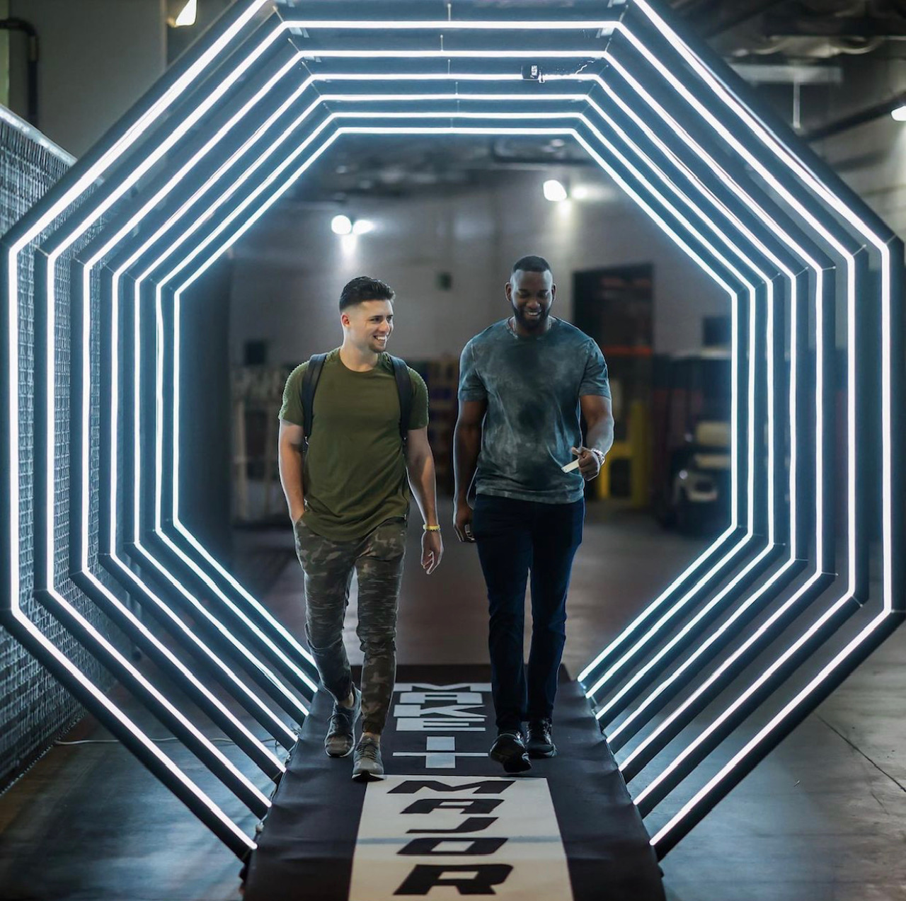 Yordan Alzarez (right) featured in our custom octagon tunnel for MLB's "Make It Major" campaign for the World Series 2021.
